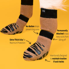 DOK TigerToes patented grip design closeup highlights comfort and stability.
