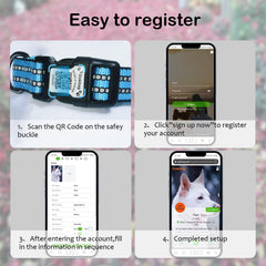 Dokitag quick-release buckle detail for easy collar removal in emergencies.
