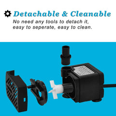 Domica flow adjustment knob close-up enabling customizable fountain flow.