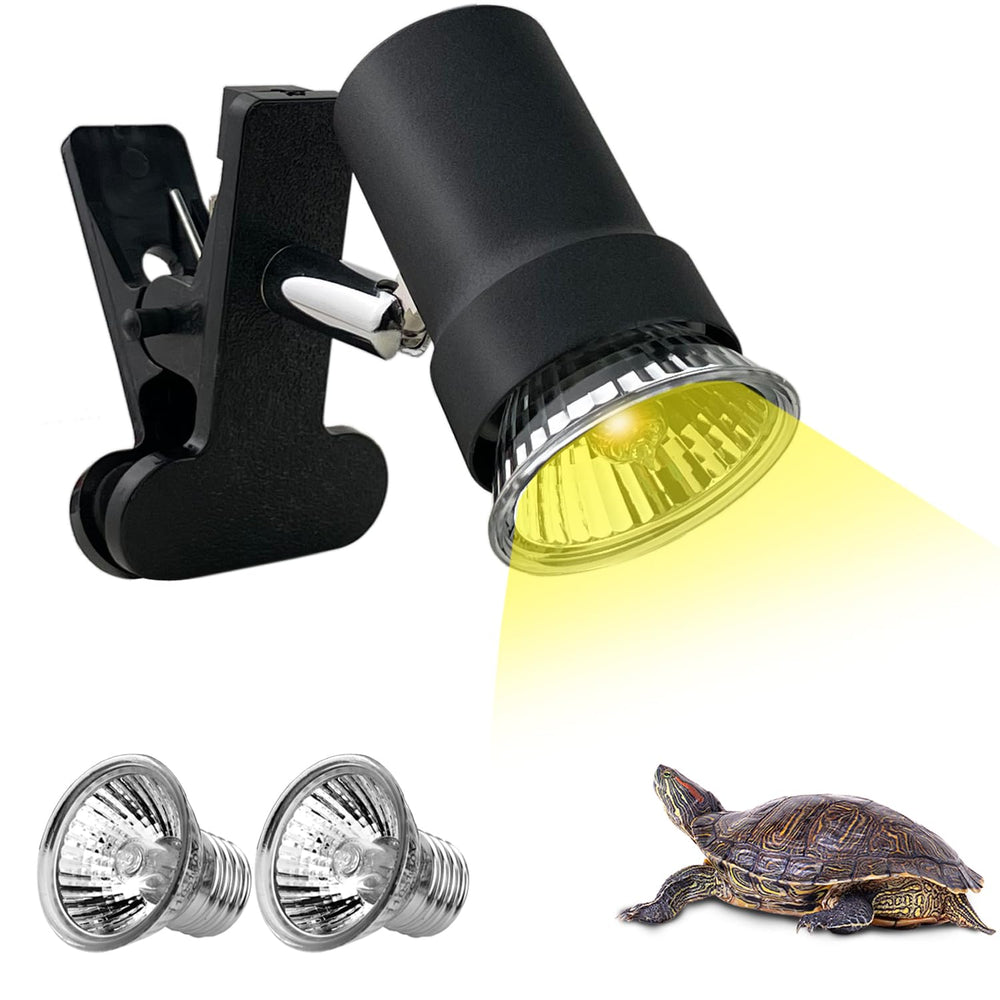 DOMICA Turtle Heat Lamp with adjustable clip angle for precise heat distribution in terrariums.