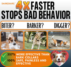 DomiDoni Alpha Pro modes image showing multiple training options for humane barking control.