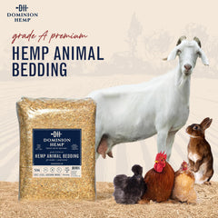 Dominion Hemp bedding 4x absorbency demonstrates moisture control in a busy coop or enclosure.