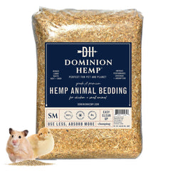 Dominion Hemp bedding coop setup showing clean nesting spaces for chickens and small pets.