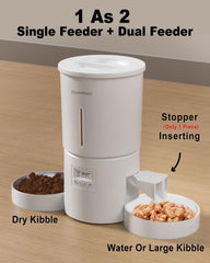 DomoMayli feeder demonstrates 10-second voice recorder to call cats.