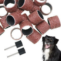DonLeeving nail grinder replacement kit 80-grit bands for gentle dog nail smoothing