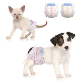 Dono Dog Diapers display two patterns for cute, personalized dog wear