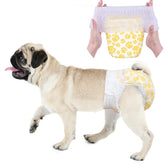 Dono Dog Diapers 360-wrap provide full waist coverage for active dogs.