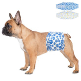Dono dog diapers with blue paw pattern protect during play and rest