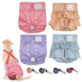 Dono Washable Female Dog Diapers suspenders close-up—adjustable fit for secure, leak-free wear.
