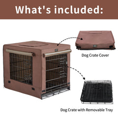 Donoro dog crate front and side entry design for flexible placement.