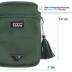 DOOG Walkie Bag includes a quick access poop bag dispenser for cleanup.