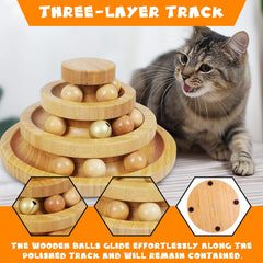 DoogCat Cat Ball Track 3-level structure enables multi-ball challenges for curious cats.