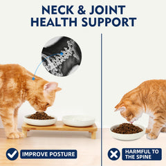 DoogCat space-saving bamboo stand complements modern home decor.