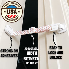 Door Buddy 3M adhesive installation highlights quick, tool-free mounting.