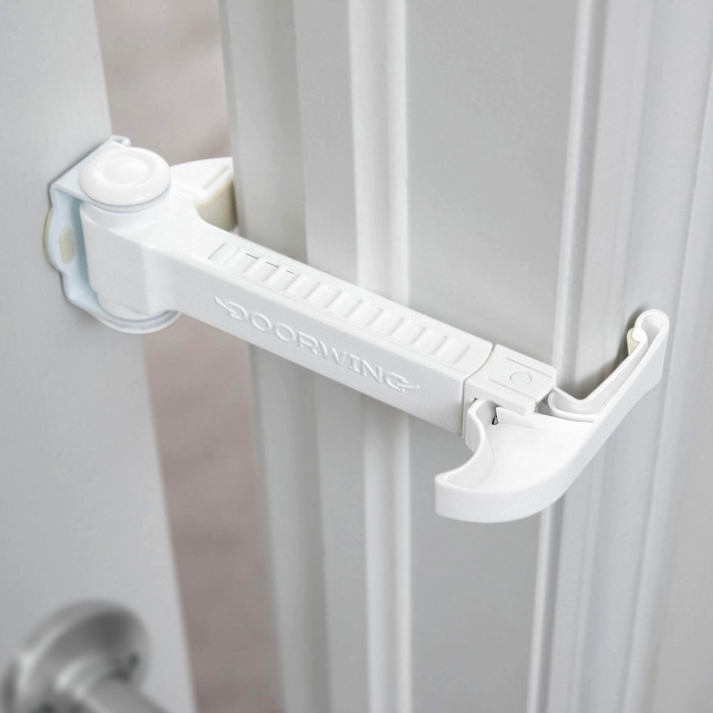 DOORWING installation with knob mount for easy interior door setup.