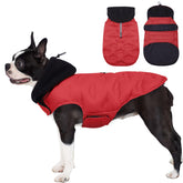 DORA BRIDAL dog puffer coat hood on dog keeps warmth during winter walks