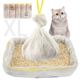 Dote on pet litter bag pack shows 36 by 18 liners with drawstring for easy disposal