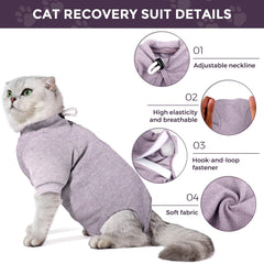 Dotoner cat recovery suit breathable fabric supports all-day comfort