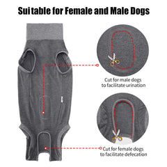 Dotoner dog surgery recovery suit breathable fabric highlights comfort during recovery