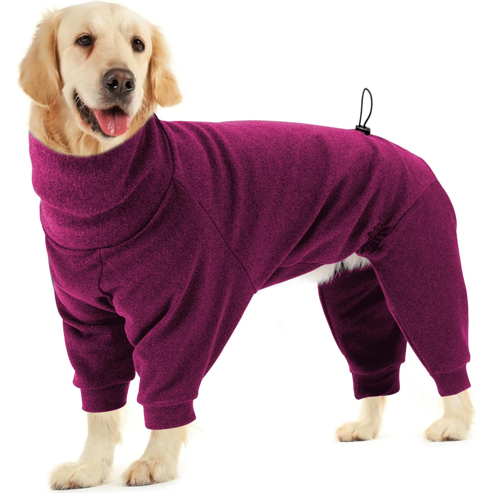 Dotoner pullover dog sweater leash-hole closeup for easy leash access on walks