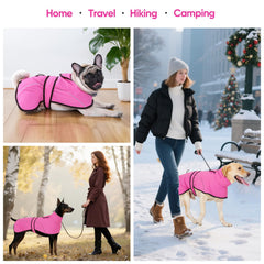 Dotoner reflective dog vest enhances visibility for early morning or night walks
