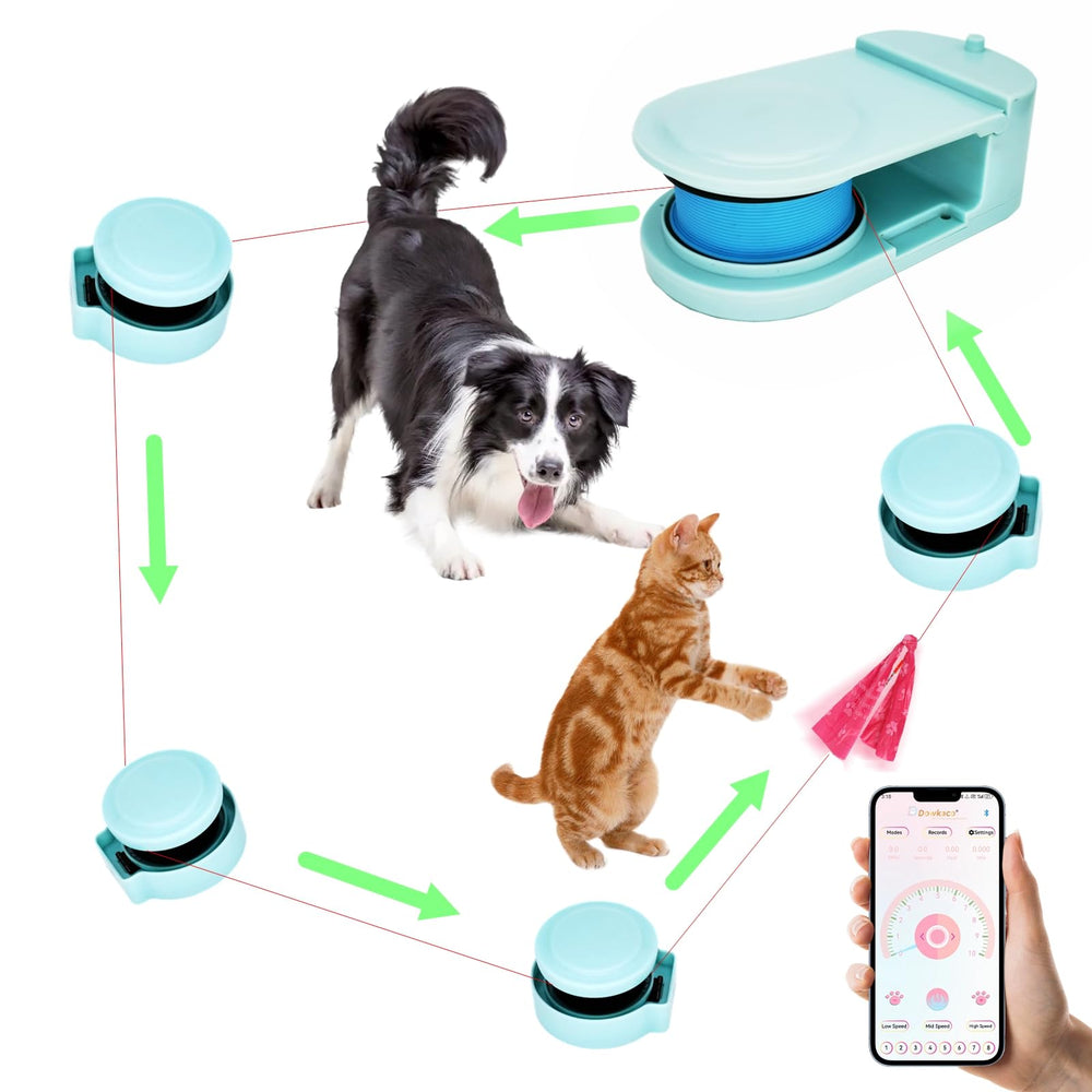 Dowkaco DC-1 outdoor lure coursing machine in action for energetic large dogs