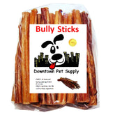 Downtown Pet Supply bully sticks 6in natural-chews promote satisfying chew and protein-rich nutrition.