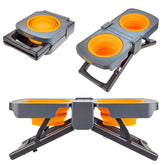 Downtown Pet Supply raised dog bowl on travel setup supports comfortable meals on the road