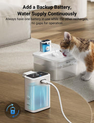 DownyPaws cat water fountain DPWFP6 battery compartment for secure operation