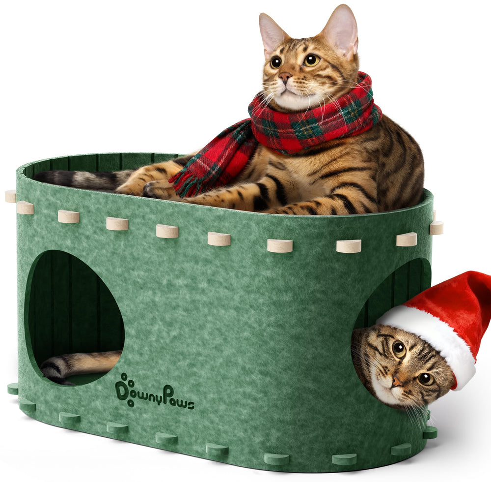 DownyPaws PeekaPurr forest cat cave entrance for cozy hideaway.