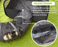 DOZZOPET tent and tunnel detachable demonstrates flexible play configurations.