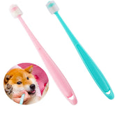 DQITJ 2-pcs toothbrush pack with compact heads for small pets gentle cleaning