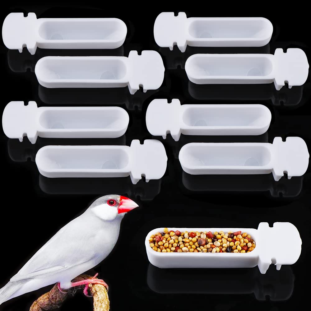 DQITJ 9-pack small bird feeder cups for easy feeding interactions.