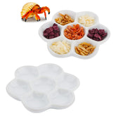 DQITJ hermit crab ceramic food dish with seven compartments keeps meals organized and mess-free.