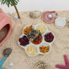 DQITJ hermit crab ceramic dish with a stable polished base prevents tipping.