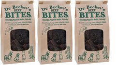 Dr. Becker's Original Beef Bites pack shot, ideal training rewards for dogs and cats.