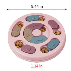 DR CATCH dog puzzles pink sliding parts closeup for problem-solving.