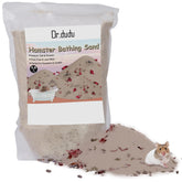 DR.DUDU hamster bath sand full bag shows natural sand for clean fur.