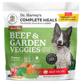 Dr. Harvey's Beef & Garden Veggies dog food bag — real beef first ingredient supports balanced nutrition.