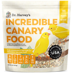 Dr. Harvey's Canary Blend bowl served promotes foraging and color.