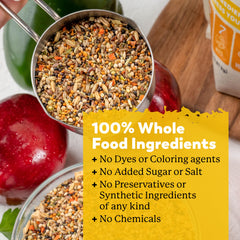 Dr. Harvey's Canary Blend USA packaging highlights additive-free nutrition.