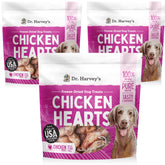 Dr. Harvey's Freeze-Dried Chicken Hearts pack 1 — pure protein reward for training.