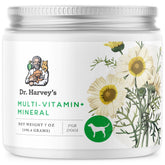 Dr. Harvey's Herbal Multi-Vitamin container for dogs promotes daily vitality with natural ingredients.