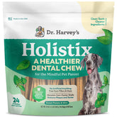 Dr. Harvey's Holistix dental chews pack with sweet potato mint for fresher breath