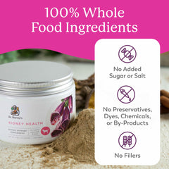 Dr. Harvey's Kidney Health powder scoop ready for daily use.