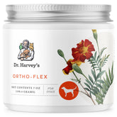 Dr. Harvey's Ortho-Flex bottle showing natural joint-support for dogs