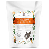Dr. Harvey's Veg-To-Bowl Fine Ground bag closeup – grain-free base for easy homemade dog meals.
