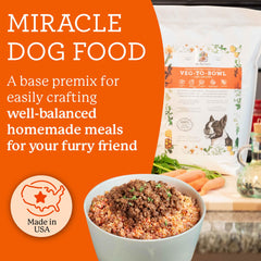 Dr. Harvey's Veg-to-Bowl Fine Ground Base Mix prep bowl ready for rehydration