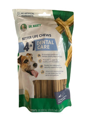 Dr. Marty Dental Treats Small Dog chews support daily oral care.