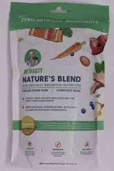 Dr. Marty Nature's Blend packaging shows fresh freeze-dried ingredients for balanced dog nutrition.